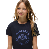 T-shirt a maniche corte Tommy Hilfiger Equestrian Pasadena Young Rider Cielo del deserto Blu