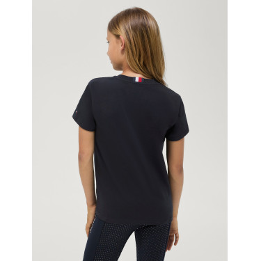 T-shirt a maniche corte Tommy Hilfiger Equestrian Pasadena Young Rider Cielo del deserto Blu