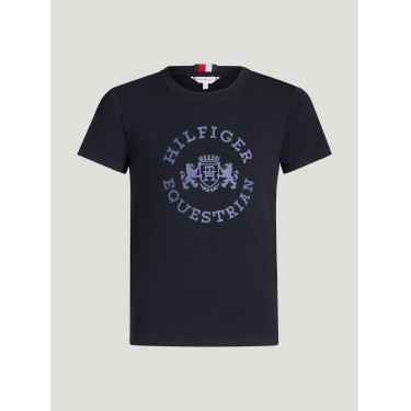 T-shirt a maniche corte Tommy Hilfiger Equestrian Pasadena Young Rider Cielo del deserto Blu