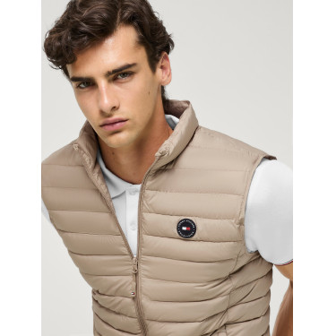Gilet senza maniche trapuntato Tommy Hilfiger Equestrian Montero uomo Beige