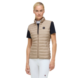 Gilet senza maniche trapuntato Tommy Hilfiger Equestrian Serano donna Beige