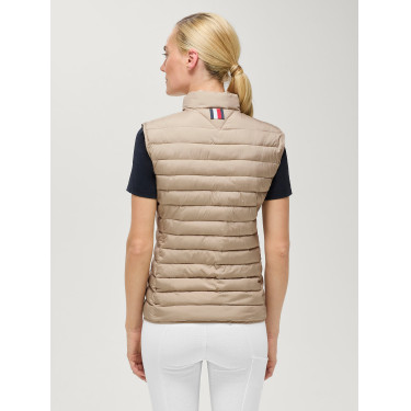 Gilet senza maniche trapuntato Tommy Hilfiger Equestrian Serano donna Beige