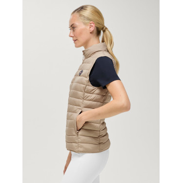 Gilet senza maniche trapuntato Tommy Hilfiger Equestrian Serano donna Beige
