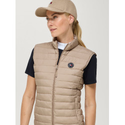 Gilet senza maniche trapuntato Tommy Hilfiger Equestrian Serano donna Beige