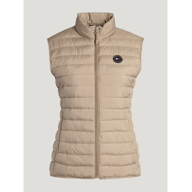 Gilet senza maniche trapuntato Tommy Hilfiger Equestrian Serano donna Beige