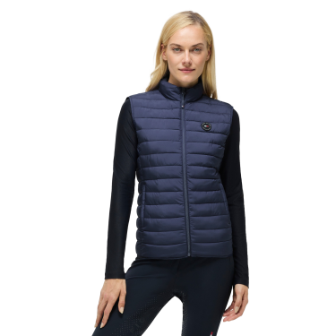 Gilet senza maniche trapuntato Tommy Hilfiger Equestrian Serano donna Indaco délavato Blu