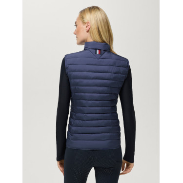 Gilet senza maniche trapuntato Tommy Hilfiger Equestrian Serano donna Indaco délavato Blu
