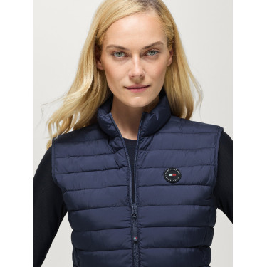 Gilet senza maniche trapuntato Tommy Hilfiger Equestrian Serano donna Indaco délavato Blu