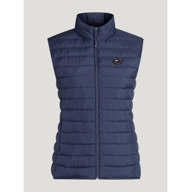 Gilet senza maniche trapuntato Tommy Hilfiger Equestrian Serano donna Indaco délavato Blu