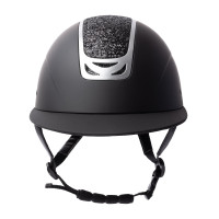 Casco da equitazione con ornamento in cristallo Horze Arix II Nero / nero
