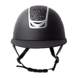 Casco da equitazione con ornamento in cristallo Horze Arix II Nero / nero