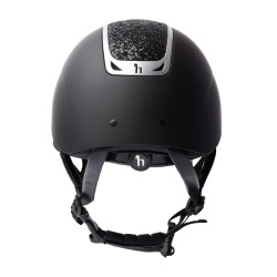 Casco da equitazione con ornamento in cristallo Horze Arix II Nero / nero