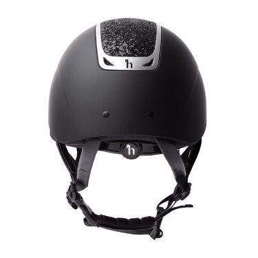 Casco da equitazione con ornamento in cristallo Horze Arix II Nero / nero