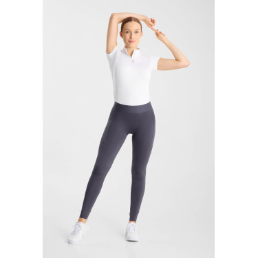 Leggings da equitazione da donna Horze Maia con fondello integrale Odissea marina Blu marino