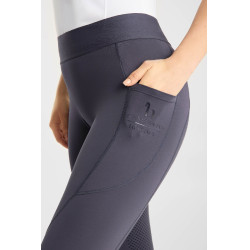 Leggings da equitazione da donna Horze Maia con fondello integrale Odissea marina Blu marino
