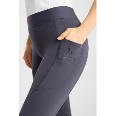 Leggings da equitazione da donna Horze Maia con fondello integrale Odissea marina Blu marino