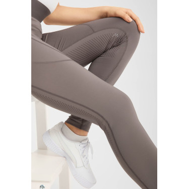 Leggings da equitazione da donna Horze Maia con fondello integrale Legno flottante Grigio Leggings da equitazione da donna Horze Maia con fondello integrale Legno flottante Grigio
