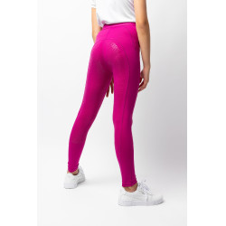 Leggings da equitazione da bambino con grip in silicone integrale Madison Horze Rosa barbabietola