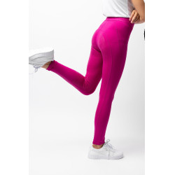 Leggings da equitazione da bambino con grip in silicone integrale Madison Horze Rosa barbabietola