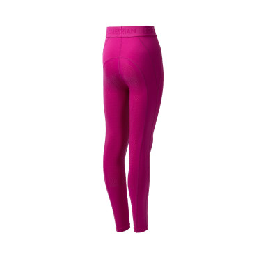 Leggings da equitazione da bambino con grip in silicone integrale Madison Horze Rosa barbabietola