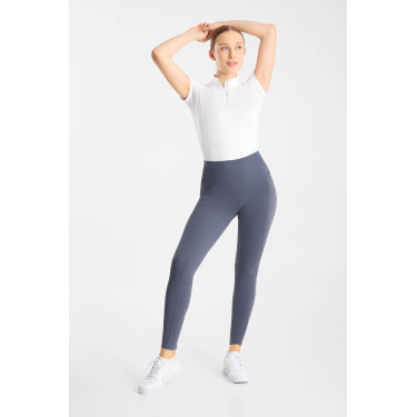 Leggings a vita alta con fondo in silicone integrale Gillian Horze donna Grigio