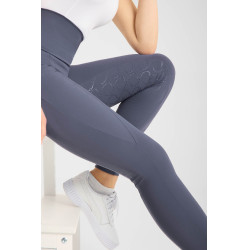 Leggings a vita alta con fondo in silicone integrale Gillian Horze donna Grigio