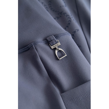 Leggings a vita alta con fondo in silicone integrale Gillian Horze donna Grigio