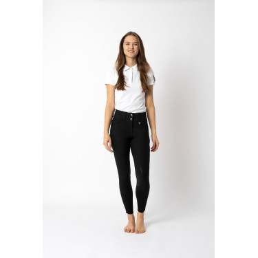 Pantaloni da equitazione con grip Horze Grand Prix Pro da donna Nero