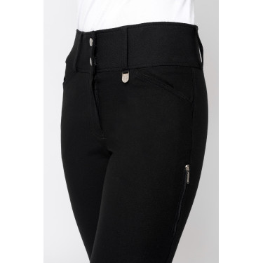 Pantaloni da equitazione con grip Horze Grand Prix Pro da donna Nero