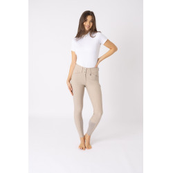 Pantaloni da equitazione donna con grip integrale Horze Grand Prix Pro Talpa semplice Beige Pantaloni da equitazione donna con grip integrale Horze Grand Prix Pro Talpa semplice Beige