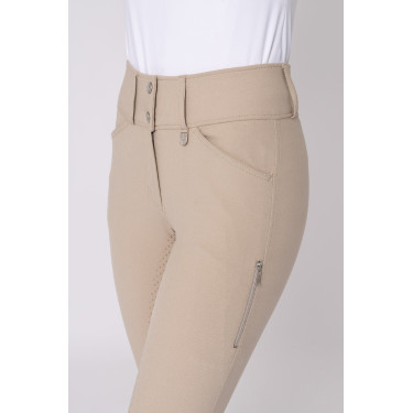 Pantaloni da equitazione donna con grip integrale Horze Grand Prix Pro Talpa semplice Beige Pantaloni da equitazione donna con grip integrale Horze Grand Prix Pro Talpa semplice Beige