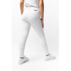 Pantaloni da equitazione Grand Prix con grip in silicone integrale per bambini Horze Bianco