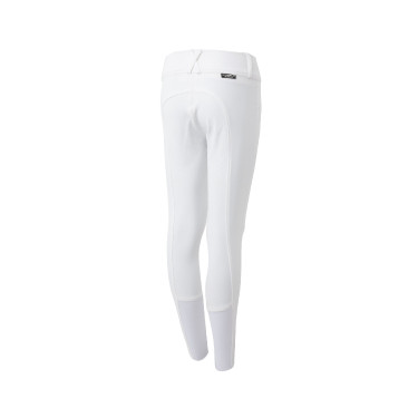 Pantaloni da equitazione Grand Prix con grip in silicone integrale per bambini Horze Bianco