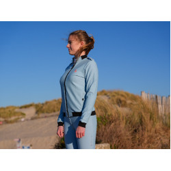 Felpa tecnica Le Sabotier Lucette donna Blu ghiacciaio