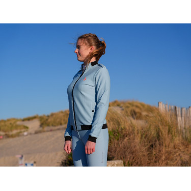 Felpa tecnica Le Sabotier Lucette donna Blu ghiacciaio