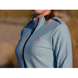 Felpa tecnica Le Sabotier Lucette donna Blu ghiacciaio