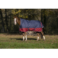Coperta Equithème Tyrex 1200 D High Neck Marino / bordeaux Blu Coperta Equithème Tyrex 1200 D High Neck Marino / bordeaux Blu