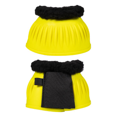Campanelle in gomma HKM Atlanta Neon con pelliccia Giallo fluo