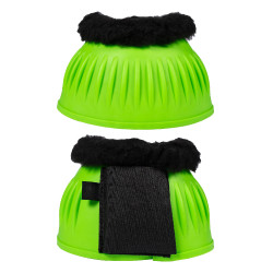Campanelle in gomma HKM Atlanta Neon con pelliccia Verde neon
