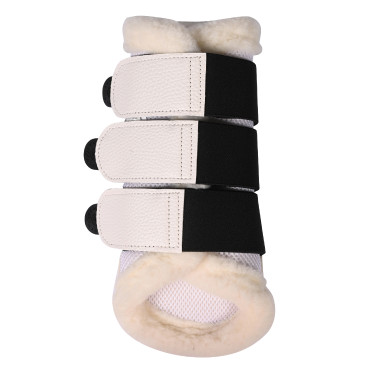 Paratendini HKM Comfort Premium Mesh con pelliccia Bianco Paratendini HKM Comfort Premium Mesh con pelliccia Bianco