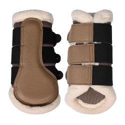 Paratendini HKM Comfort Premium Mesh con pelliccia Talpa Marrone