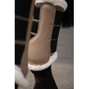 Paratendini HKM Comfort Premium Mesh con pelliccia Talpa Marrone