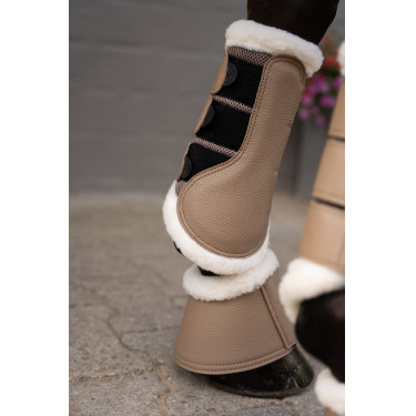 Paratendini HKM Comfort Premium Mesh con pelliccia Talpa Marrone
