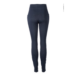 Leggings invernali HKM Maja con fondo integrale in silicone Blu profondo