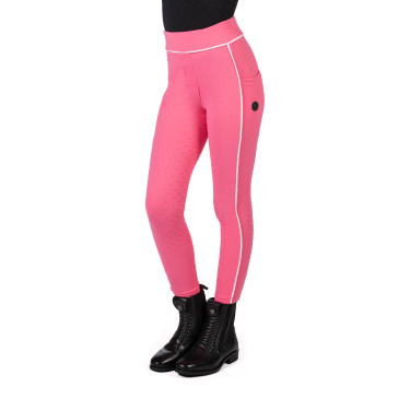 Leggings HKM Maui con grip in silicone a fondo intero per bambini Rosa