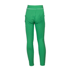 Leggings HKM Maui con grip in silicone a fondo intero per bambini Verde