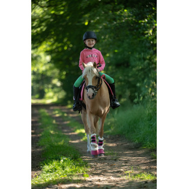 Leggings HKM Maui con grip in silicone a fondo intero per bambini Verde