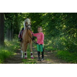 Leggings HKM Maui con grip in silicone a fondo intero per bambini Verde