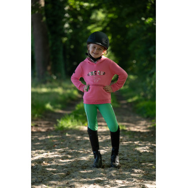 Leggings HKM Maui con grip in silicone a fondo intero per bambini Verde