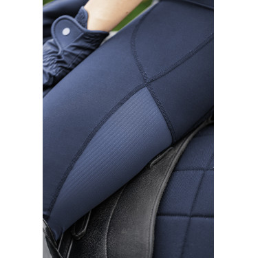 Leggings HKM Mesh II da donna con grip in silicone a fondo intero Blu profondo
